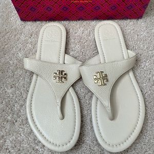 Tory Burch cream colored sandals